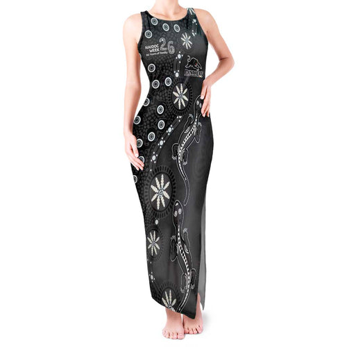 Penrith Panthers NAIDOC Week 2026 Tank Maxi Dress Aboriginal Lizard Dot Painting - 50 Years of Deadly