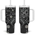 Penrith Panthers NAIDOC Week 2026 Tumbler With Handle Aboriginal Lizard Dot Painting - 50 Years of Deadly