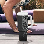 Penrith Panthers NAIDOC Week 2026 Tumbler With Handle Aboriginal Lizard Dot Painting - 50 Years of Deadly