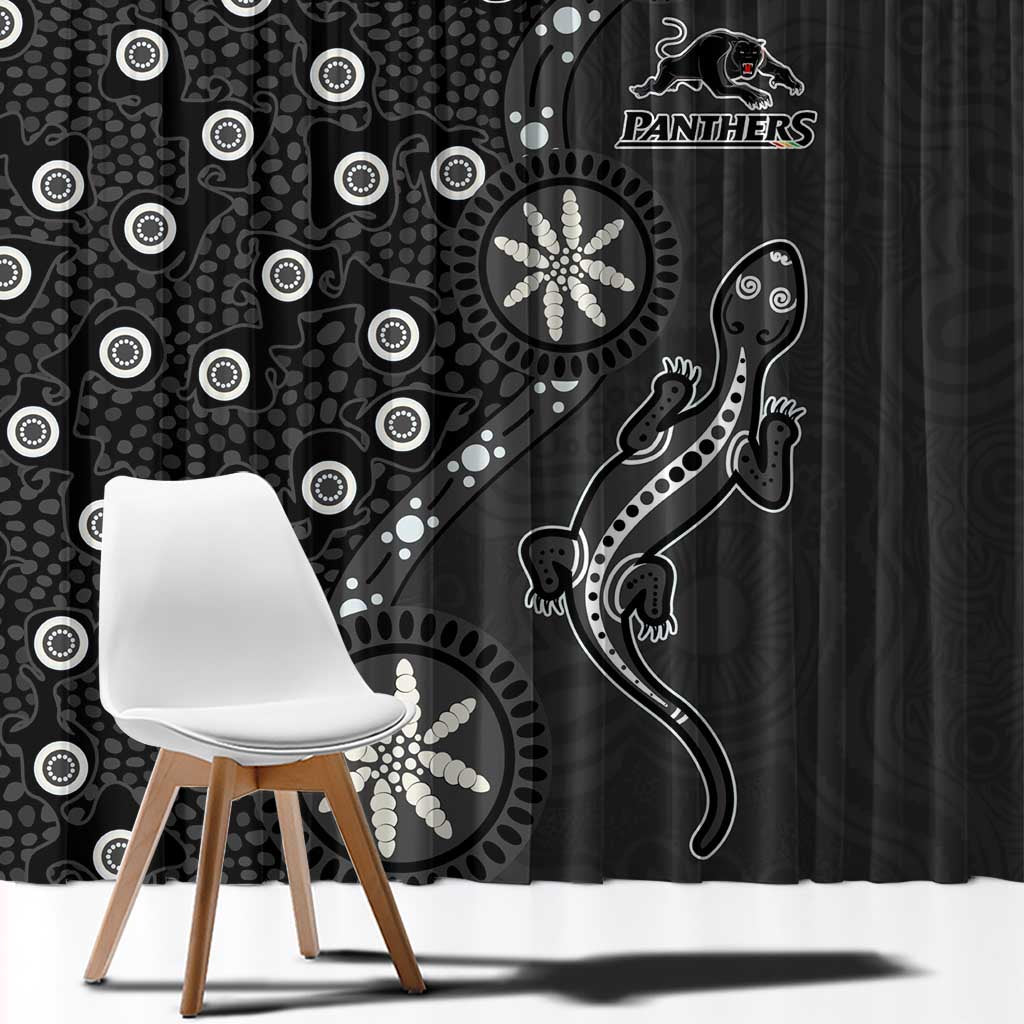 Penrith Panthers NAIDOC Week 2026 Window Curtain Aboriginal Lizard Dot Painting - 50 Years of Deadly