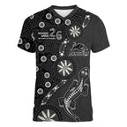 Penrith Panthers NAIDOC Week 2026 Women V-Neck T-Shirt Aboriginal Lizard Dot Painting - 50 Years of Deadly