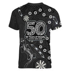 Penrith Panthers NAIDOC Week 2026 Women V-Neck T-Shirt Aboriginal Lizard Dot Painting - 50 Years of Deadly