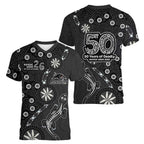 Penrith Panthers NAIDOC Week 2026 Women V-Neck T-Shirt Aboriginal Lizard Dot Painting - 50 Years of Deadly