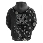 Penrith Panthers NAIDOC Week 2026 Zip Hoodie Aboriginal Lizard Dot Painting - 50 Years of Deadly