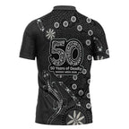 Penrith Panthers NAIDOC Week 2026 Zipper Polo Shirt Aboriginal Lizard Dot Painting - 50 Years of Deadly