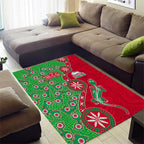 South Sydney Rabbitohs NAIDOC Week 2026 Area Rug Aboriginal Lizard Dot Painting - 50 Years of Deadly