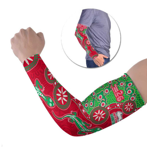 South Sydney Rabbitohs NAIDOC Week 2026 Arm Sleeves Aboriginal Lizard Dot Painting - 50 Years of Deadly