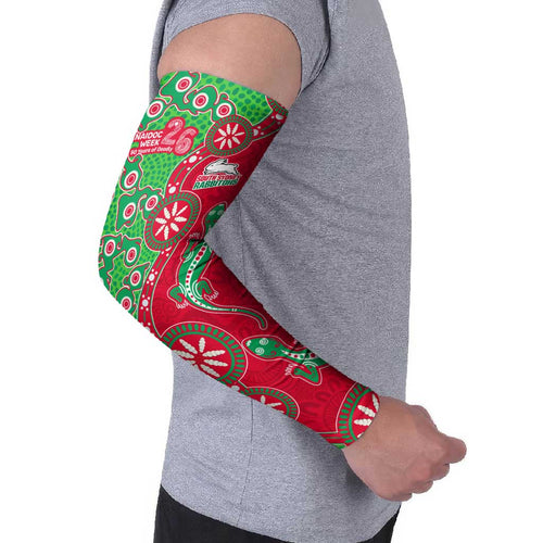 South Sydney Rabbitohs NAIDOC Week 2026 Arm Sleeves Aboriginal Lizard Dot Painting - 50 Years of Deadly