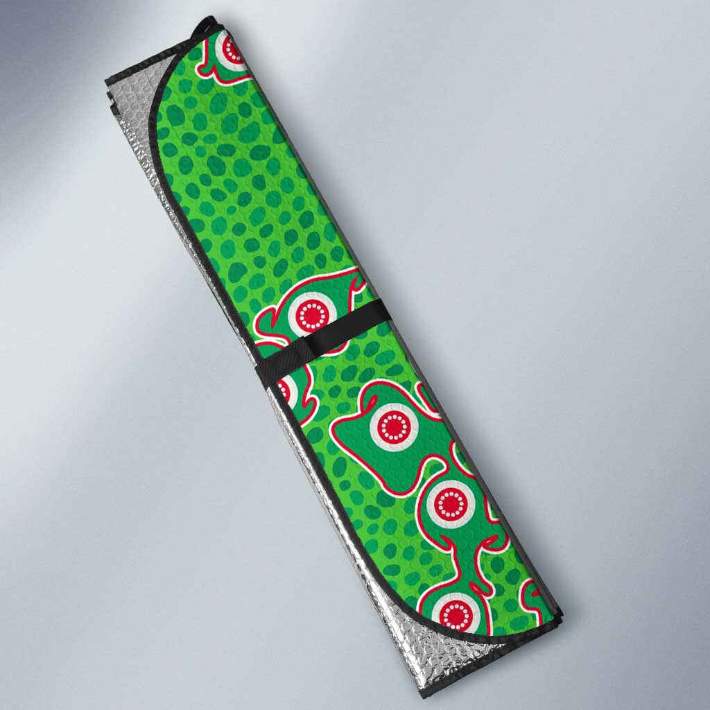 South Sydney Rabbitohs NAIDOC Week 2026 Auto Sun Shade Aboriginal Lizard Dot Painting - 50 Years of Deadly