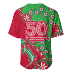 South Sydney Rabbitohs NAIDOC Week 2026 Baseball Jersey Aboriginal Lizard Dot Painting - 50 Years of Deadly