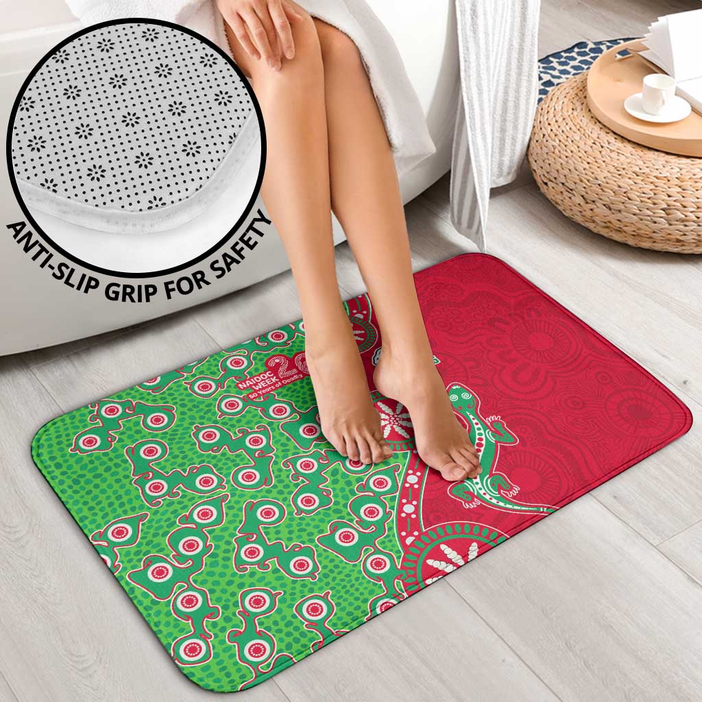 South Sydney Rabbitohs NAIDOC Week 2026 Bathroom Set Aboriginal Lizard Dot Painting - 50 Years of Deadly