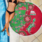 South Sydney Rabbitohs NAIDOC Week 2026 Beach Blanket Aboriginal Lizard Dot Painting - 50 Years of Deadly