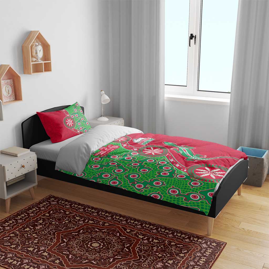 South Sydney Rabbitohs NAIDOC Week 2026 Bedding Set Aboriginal Lizard Dot Painting - 50 Years of Deadly