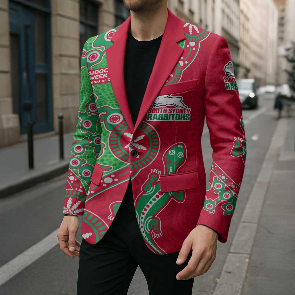 South Sydney Rabbitohs NAIDOC Week 2026 Blazer Aboriginal Lizard Dot Painting - 50 Years of Deadly