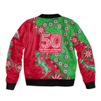 South Sydney Rabbitohs NAIDOC Week 2026 Bomber Jacket Aboriginal Lizard Dot Painting - 50 Years of Deadly