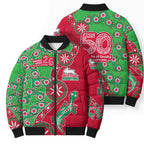 South Sydney Rabbitohs NAIDOC Week 2026 Bomber Puffer Jacket Aboriginal Lizard Dot Painting - 50 Years of Deadly