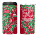 South Sydney Rabbitohs NAIDOC Week 2026 4 in 1 Can Cooler Tumbler Aboriginal Lizard Dot Painting - 50 Years of Deadly