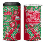 South Sydney Rabbitohs NAIDOC Week 2026 4 in 1 Can Cooler Tumbler Aboriginal Lizard Dot Painting - 50 Years of Deadly