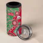 South Sydney Rabbitohs NAIDOC Week 2026 4 in 1 Can Cooler Tumbler Aboriginal Lizard Dot Painting - 50 Years of Deadly