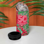 South Sydney Rabbitohs NAIDOC Week 2026 4 in 1 Can Cooler Tumbler Aboriginal Lizard Dot Painting - 50 Years of Deadly