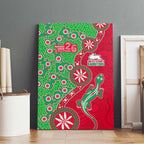 South Sydney Rabbitohs NAIDOC Week 2026 Canvas Wall Art Aboriginal Lizard Dot Painting - 50 Years of Deadly