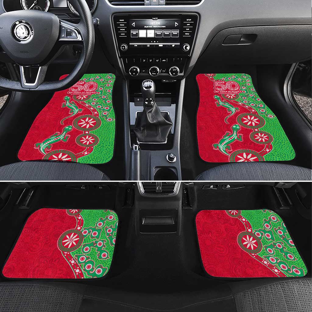 South Sydney Rabbitohs NAIDOC Week 2026 Car Mats Aboriginal Lizard Dot Painting - 50 Years of Deadly