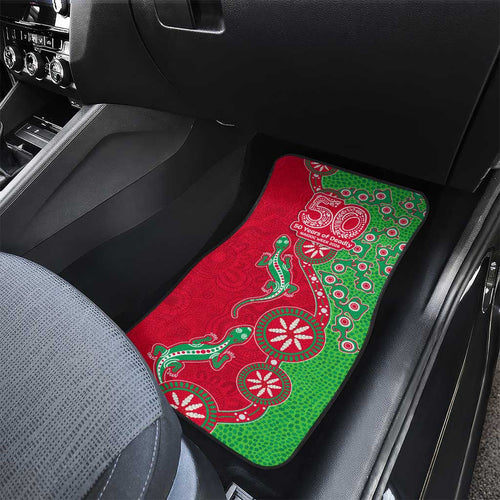 South Sydney Rabbitohs NAIDOC Week 2026 Car Mats Aboriginal Lizard Dot Painting - 50 Years of Deadly