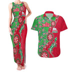 South Sydney Rabbitohs NAIDOC Week 2026 Couples Matching Tank Maxi Dress and Hawaiian Shirt Aboriginal Lizard Dot Painting - 50 Years of Deadly