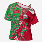 South Sydney Rabbitohs NAIDOC Week 2026 Cross Shoulder Shirt Aboriginal Lizard Dot Painting - 50 Years of Deadly