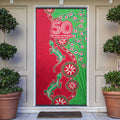 South Sydney Rabbitohs NAIDOC Week 2026 Door Cover Aboriginal Lizard Dot Painting - 50 Years of Deadly