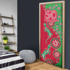 South Sydney Rabbitohs NAIDOC Week 2026 Door Cover Aboriginal Lizard Dot Painting - 50 Years of Deadly