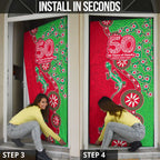 South Sydney Rabbitohs NAIDOC Week 2026 Door Cover Aboriginal Lizard Dot Painting - 50 Years of Deadly