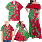 South Sydney Rabbitohs NAIDOC Week 2026 Family Matching Off Shoulder Maxi Dress and Hawaiian Shirt Aboriginal Lizard Dot Painting - 50 Years of Deadly