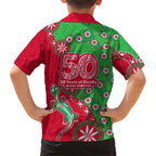South Sydney Rabbitohs NAIDOC Week 2026 Family Matching Off Shoulder Maxi Dress and Hawaiian Shirt Aboriginal Lizard Dot Painting - 50 Years of Deadly