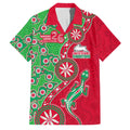 South Sydney Rabbitohs NAIDOC Week 2026 Family Matching Off Shoulder Short Dress and Hawaiian Shirt Aboriginal Lizard Dot Painting - 50 Years of Deadly