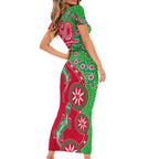South Sydney Rabbitohs NAIDOC Week 2026 Family Matching Short Sleeve Bodycon Dress and Hawaiian Shirt Aboriginal Lizard Dot Painting - 50 Years of Deadly