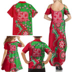 South Sydney Rabbitohs NAIDOC Week 2026 Family Matching Summer Maxi Dress and Hawaiian Shirt Aboriginal Lizard Dot Painting - 50 Years of Deadly
