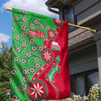 South Sydney Rabbitohs NAIDOC Week 2026 Garden Flag Aboriginal Lizard Dot Painting - 50 Years of Deadly