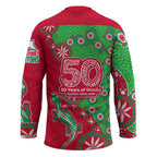 South Sydney Rabbitohs NAIDOC Week 2026 Hockey Jersey Aboriginal Lizard Dot Painting - 50 Years of Deadly