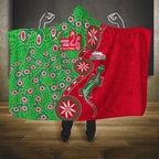 South Sydney Rabbitohs NAIDOC Week 2026 Hooded Blanket Aboriginal Lizard Dot Painting - 50 Years of Deadly