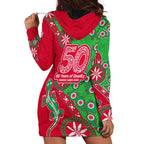 South Sydney Rabbitohs NAIDOC Week 2026 Hoodie Dress Aboriginal Lizard Dot Painting - 50 Years of Deadly