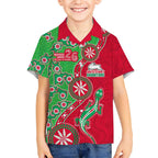 South Sydney Rabbitohs NAIDOC Week 2026 Kid Hawaiian Shirt Aboriginal Lizard Dot Painting - 50 Years of Deadly