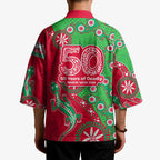 South Sydney Rabbitohs NAIDOC Week 2026 Kimono Aboriginal Lizard Dot Painting - 50 Years of Deadly