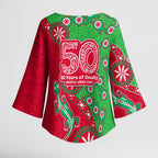 South Sydney Rabbitohs NAIDOC Week 2026 Kimono Sleeve Blouse Aboriginal Lizard Dot Painting - 50 Years of Deadly