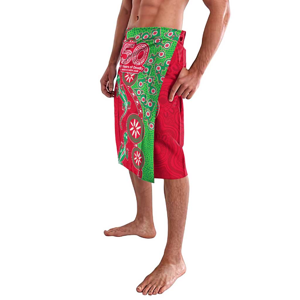 South Sydney Rabbitohs NAIDOC Week 2026 Lavalava Aboriginal Lizard Dot Painting - 50 Years of Deadly