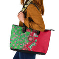 South Sydney Rabbitohs NAIDOC Week 2026 Leather Tote Bag Aboriginal Lizard Dot Painting - 50 Years of Deadly