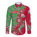 South Sydney Rabbitohs NAIDOC Week 2026 Long Sleeve Button Shirt Aboriginal Lizard Dot Painting - 50 Years of Deadly