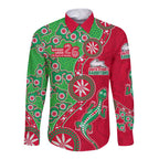 South Sydney Rabbitohs NAIDOC Week 2026 Long Sleeve Button Shirt Aboriginal Lizard Dot Painting - 50 Years of Deadly