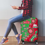 South Sydney Rabbitohs NAIDOC Week 2026 Luggage Cover Aboriginal Lizard Dot Painting - 50 Years of Deadly