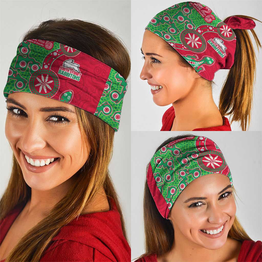 South Sydney Rabbitohs NAIDOC Week 2026 Neck Gaiter Aboriginal Lizard Dot Painting - 50 Years of Deadly